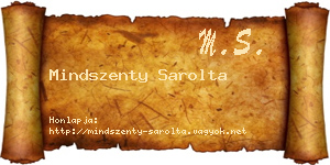 Mindszenty Sarolta névjegykártya